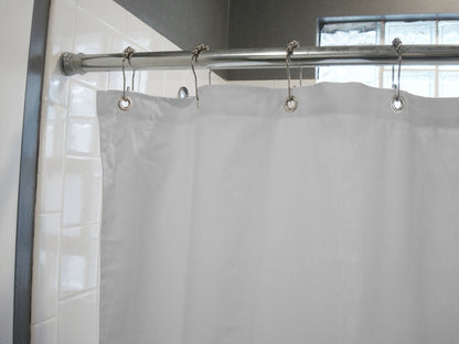 Cotton Shower Curtain – Natural & White Bath Sizes