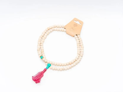 Yak Bone and Turquoise Mala- Meditation & Prayer Beads